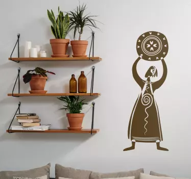 Figur Wandtattoo mit Schild - TenStickers