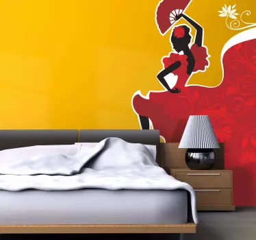 Flamenco Tänzerin Aufkleber - TenStickers