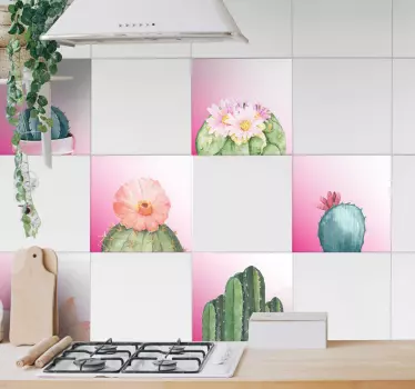 Wandtattoo Wohnzimmer Kaktus Arten - TenStickers