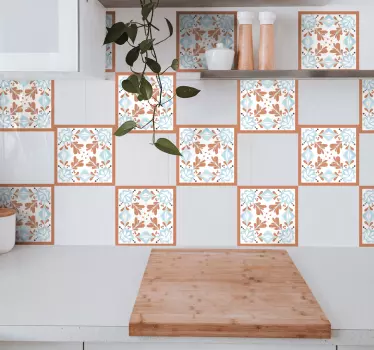 Fliesenfolie Florale mediterrane fliesen - TenStickers