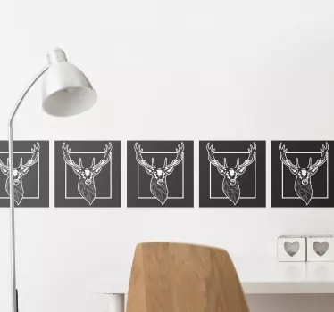 Fliesenfolie Hirschfliesen - TenStickers