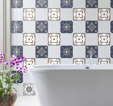 Fliesenfolie Klassische Blumen - TenStickers