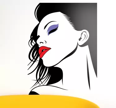 Frau mit Make-up Aufkleber - TenStickers