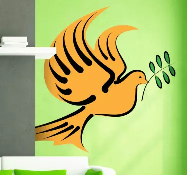 Friedenstaube Zweig Aufkleber - TenStickers