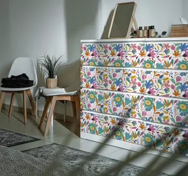 frühlingsblumen möbel aufkleber - TenStickers