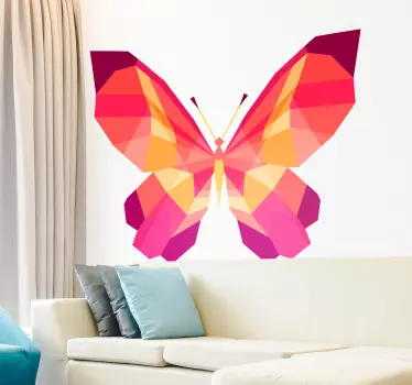 Geometrische schmetterling wohnzimmer Wandtattoo - TenStickers