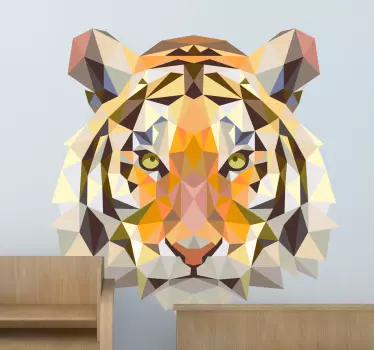 Geometrischer Tiger Aufkleber - TenStickers