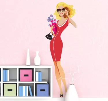 Glamouröse Frau Aufkleber - TenStickers