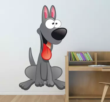 Grauer Hund Aufkleber - TenStickers