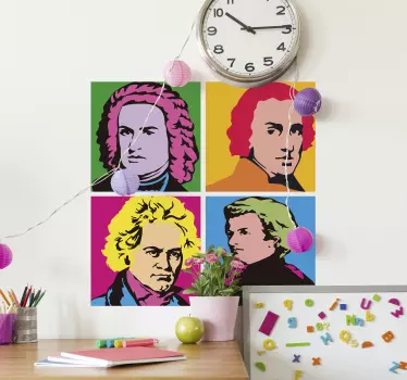Große komponisten klassische musik wandaufkleber - TenStickers