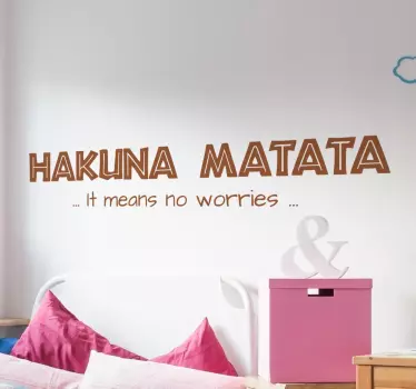 Hakuna matata Wandtattoo - TenStickers