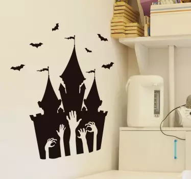 Halloween burg wohnzimmer Wandtattoo - TenStickers
