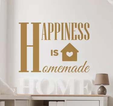 Happiness is homemade Aufkleber - TenStickers
