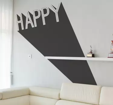 Happy 3D Aufkleber - TenStickers