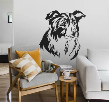 Haustier Aufkleber Portrait-collie - TenStickers