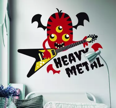 Heavy Metal Monster Wandtattoo - TenStickers