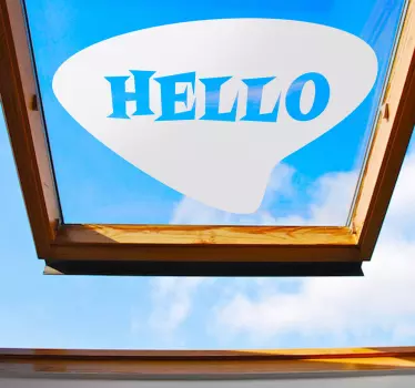 Hello Retro Aufkleber - TenStickers