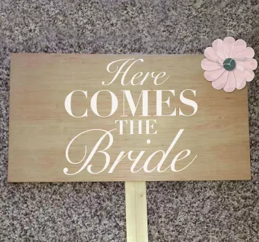 Here comes the bride Aufkleber - TenStickers