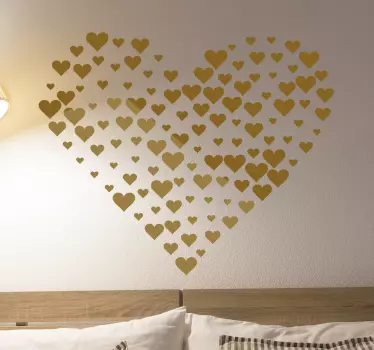 Herz aus Herzen Wandaufkleber - TenStickers