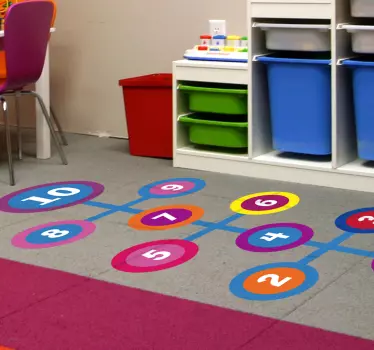 Hickelkasten rund Boden Aufkleber - TenStickers