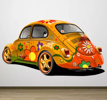 Hippie Käfer Aufkleber - TenStickers