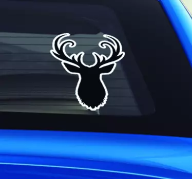 Hirsch silhouette Autoaufkleber - TenStickers