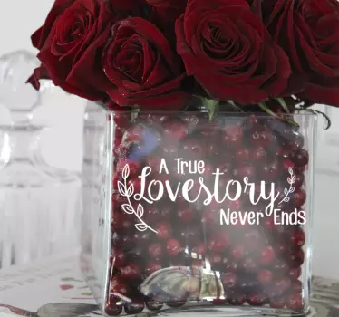 Hochzeitsaufkleber A True Lovestory - TenStickers