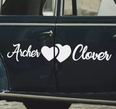 Hochzeitsauto vinyl aufkleber - TenStickers