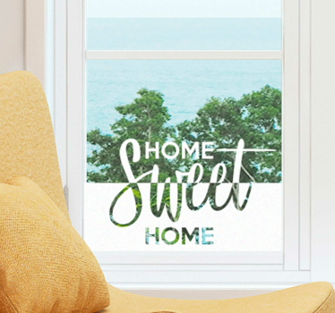 Home Sweet Home Text Sticker für Fenster - TenStickers