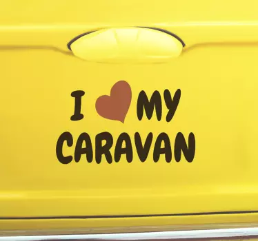 Ich liebe caravans fahrzeug aufkleber - TenStickers