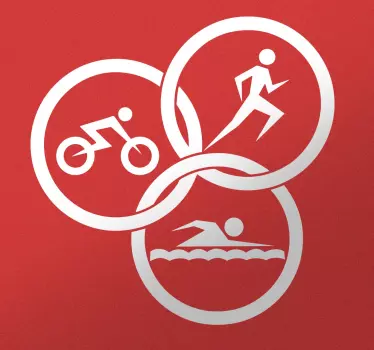 Icons Triathlon Sticker - TenStickers