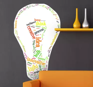 Idee Glühbirne Aufkleber - TenStickers