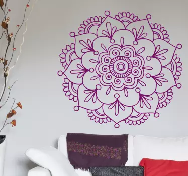 Indische Blume Aufkleber - TenStickers