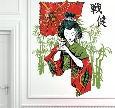 Japanische Frau Aufkleber - TenStickers