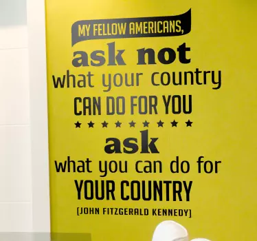 John F. Kennedy Aufkleber - TenStickers