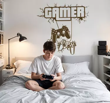 Wandtattoo Jugendzimmer gamerzone mit steuerung - TenStickers