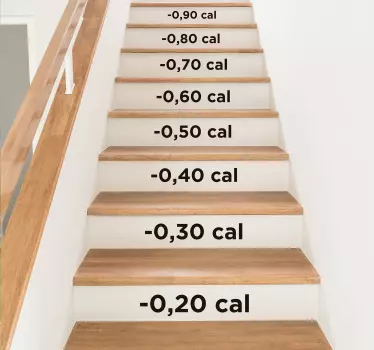 Kalorien Treppen Text Wandtattoo - TenStickers