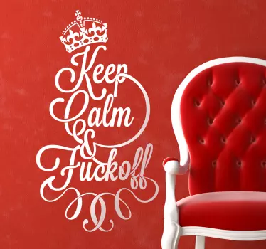 Keep calm fuckoff Aufkleber - TenStickers
