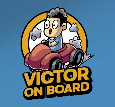 Kind (name) an bord fahrzeugaufkleber - TenStickers