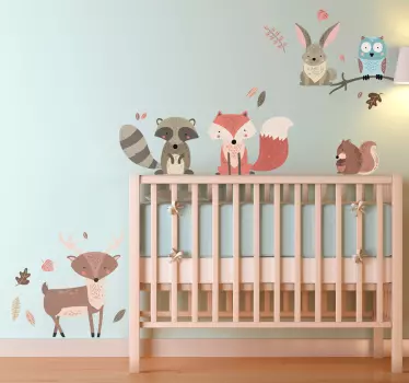 Kinder Wandtattoo Herbst Tiere - TenStickers