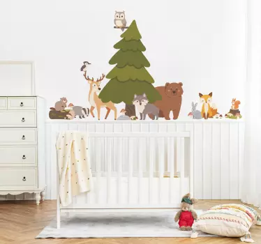 Wandtattoo Kinderzimmer waldtiere - TenStickers