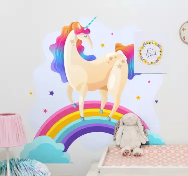 Kino Aufkleber Regenbogen einhorn - TenStickers