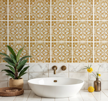 Klebefliesen orientalisch gelb - TenStickers