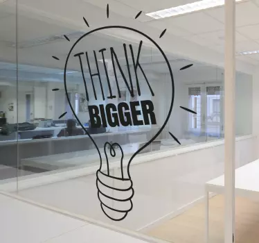 Klebefolie Büro Think Bigger - TenStickers