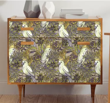 Klebefolie für Möbel Amazonas-papageien nach skandinavischer art - TenStickers