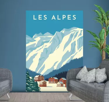 Klebefolie für Möbel Berge in der schweiz - TenStickers