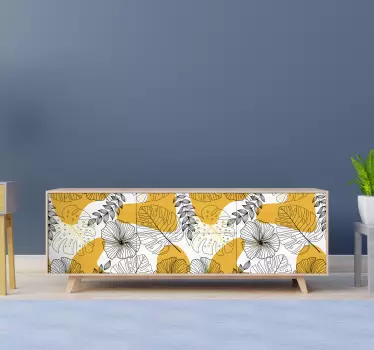 Klebefolie für Möbel Blumenmuster kallax - TenStickers