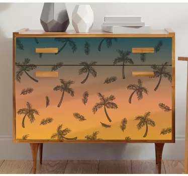 Klebefolie für Möbel Bunter himmel des sonnenuntergangs am meer m - TenStickers