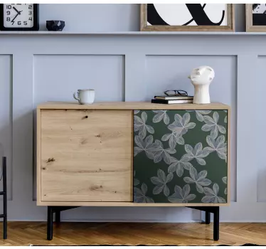 Klebefolie für Möbel Design mit dunklen blättern - TenStickers