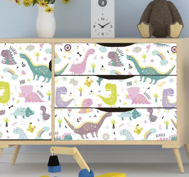 Klebefolie für Möbel Dinosaurier kallax - TenStickers